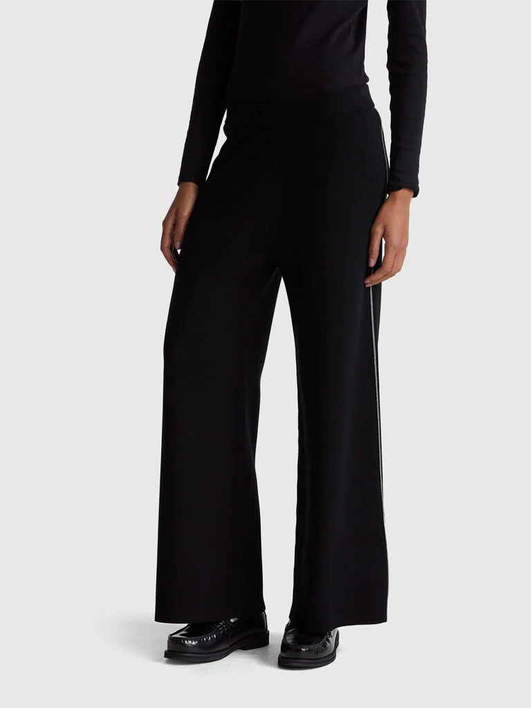 Palazzo trousers in viscose blend