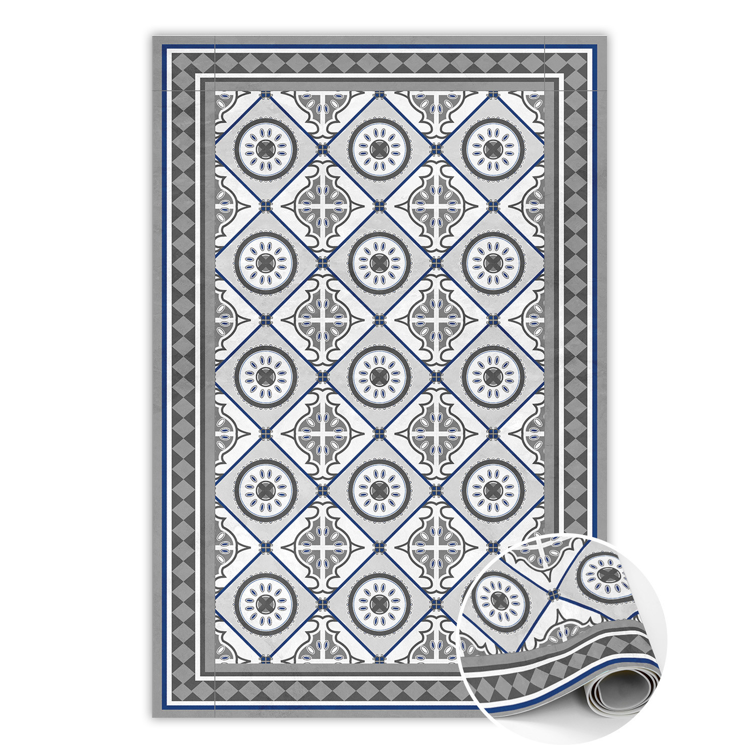 Modny winylowy dywan Geometryczne romby 60 x 90 cm