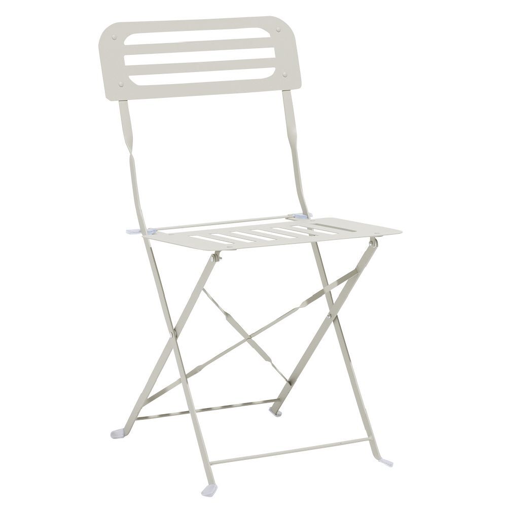 Chaise de jardin Rio pliante métal taupe 41x45xH82cm