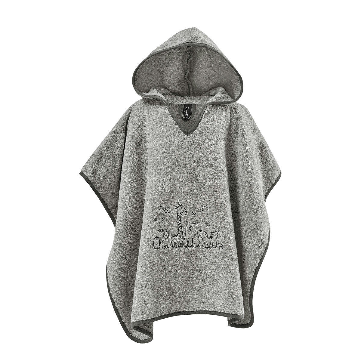 BABY JUNGLE - Poncho de bain enfant  gris cendré Taille Unique