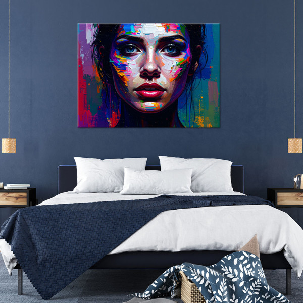 Obraz nowoczesny do salonu sypialni, Portret Twarz Kobiety 30x20