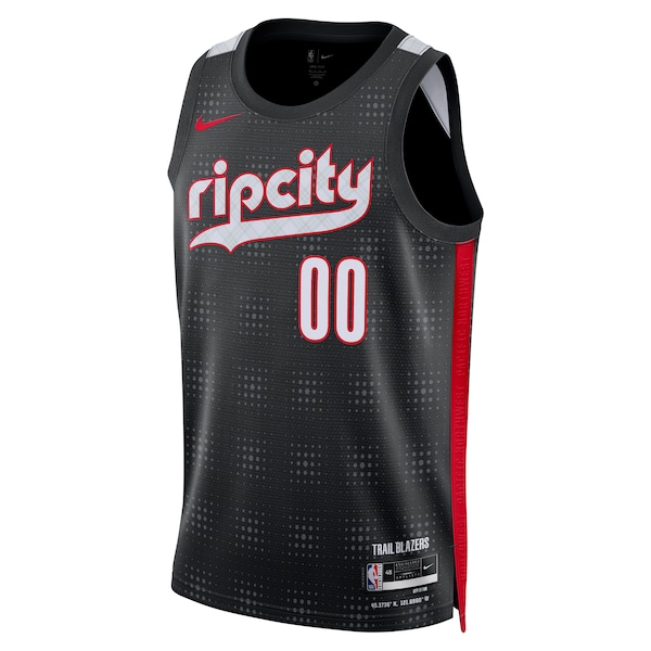 Portland Trail Blazers Nike Unisex 2024/25 Custom Swingman Jersey - City Edition - Black