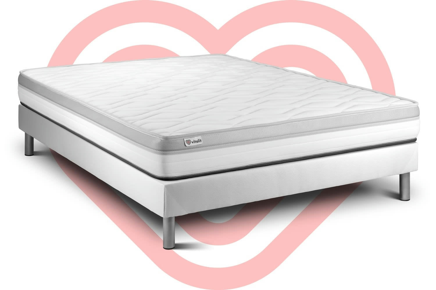 VITAL RELAX - Ensemble Mousse 200x200cm kit Blanc