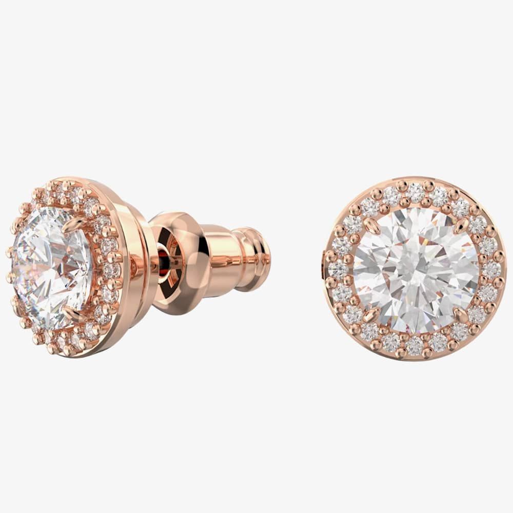 Swarovski Swarovski Constella Rose Gold-Plated Halo Stud Earrings 5636275
