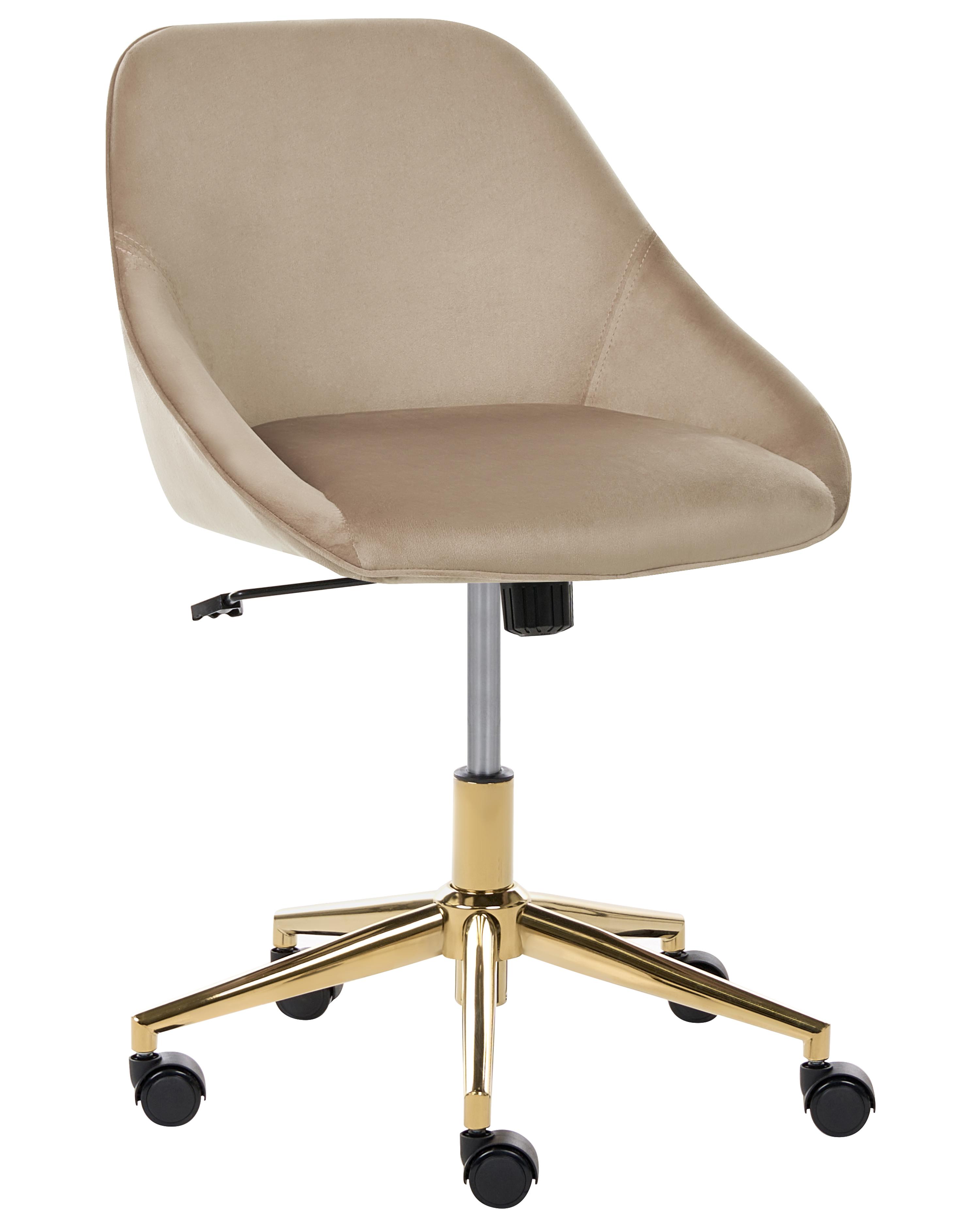 Desk Chair BARDSDALE Velvet Taupe