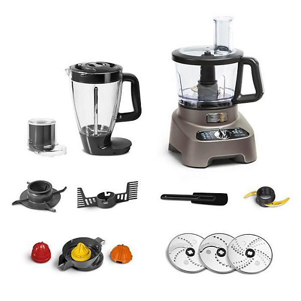 MOULINEX Robot cuisine multifonction DoubleForce 31 fonctions 10 accessoires Blender 2L FP825E10