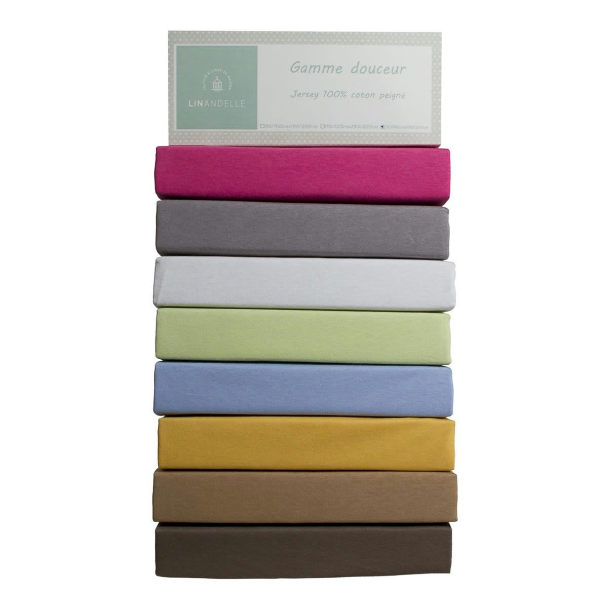 DRAP HOUSSE DOUCEUR ADULTE - Drap housse jersey extensible en coton noir 130x190 cm