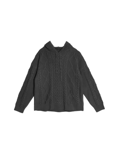 Cable knit Hoodie - 25WRT239X