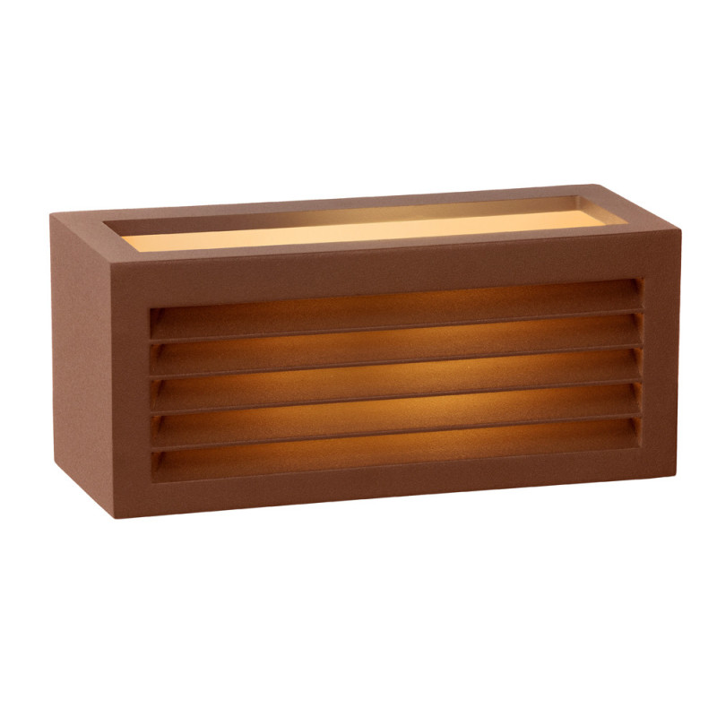 Applique extérieure Dimo rouille E27 18 W LUCIDE