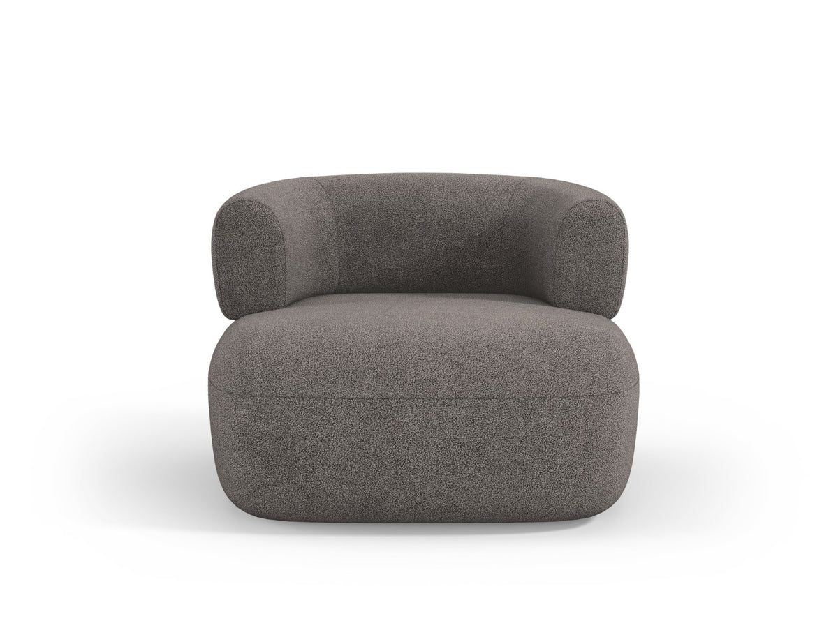 Micadoni Fauteuil Jenny boucle, grijs - 88x90x73cm