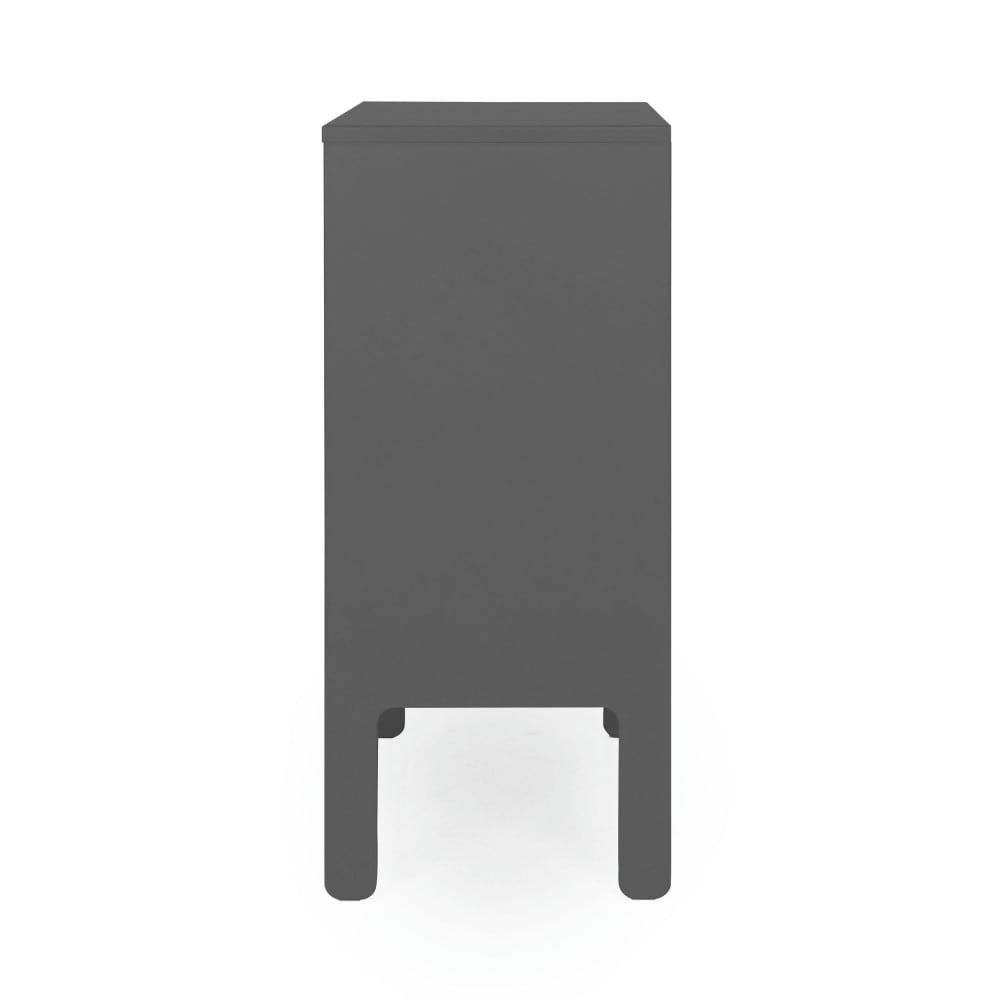 UNO - Petit buffet en bois 2 portes L80cm gris anthracite