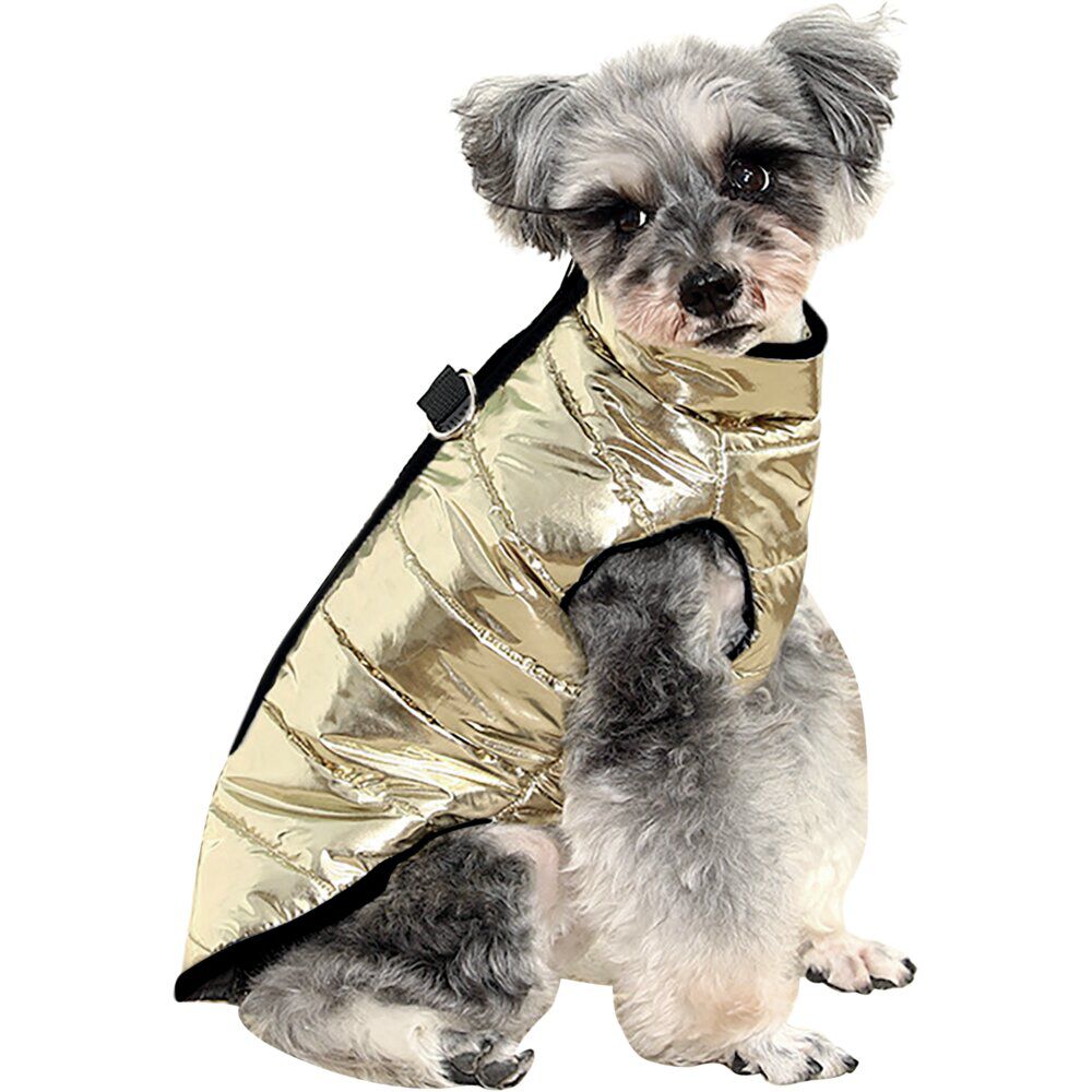 Manteau pour chien doudoune dorée Taille L