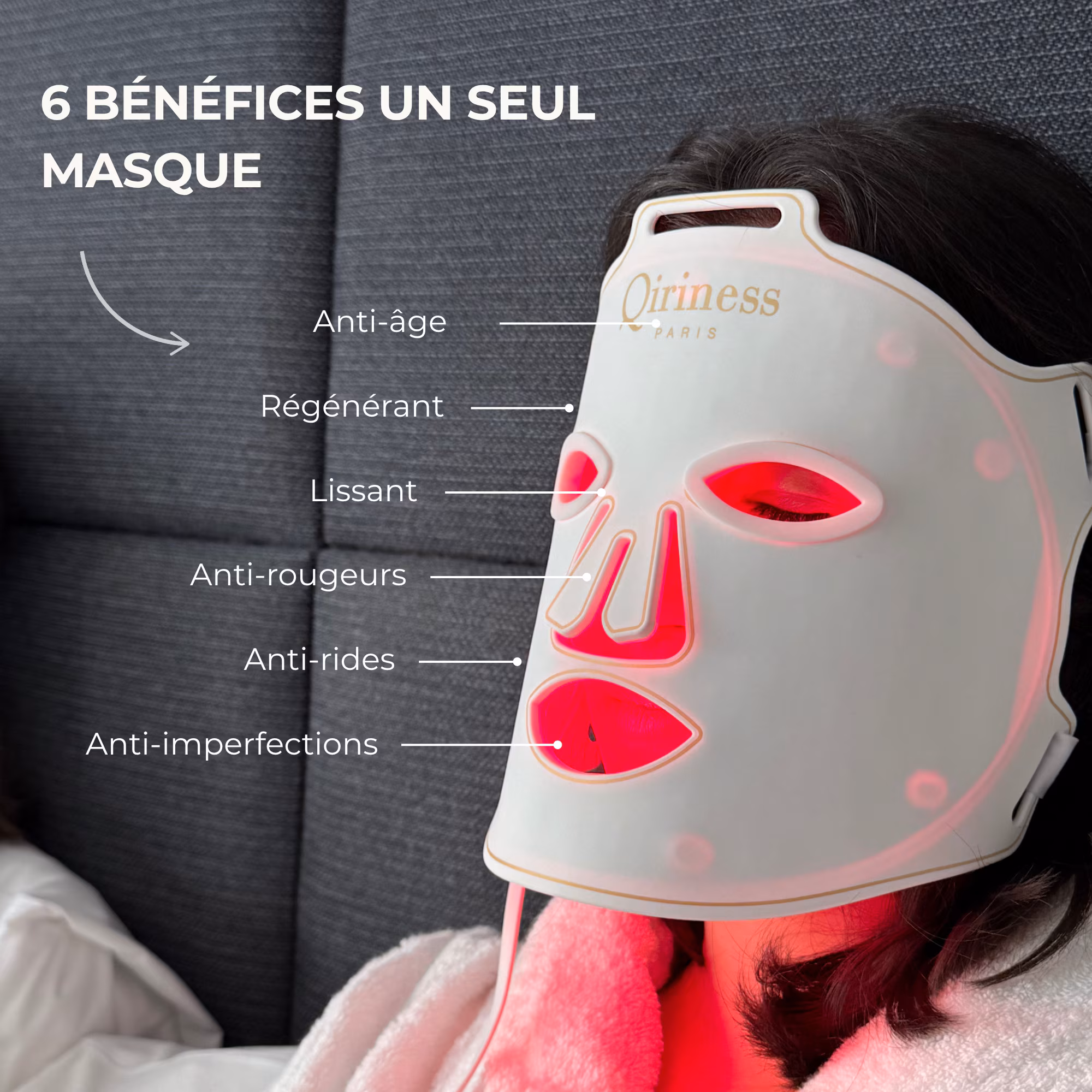 ACCESSOIREMasque led anti-âge, éclat & régénération