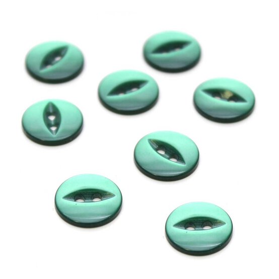 Hemline Emerald Basic Fish Eye Button 8 Pack