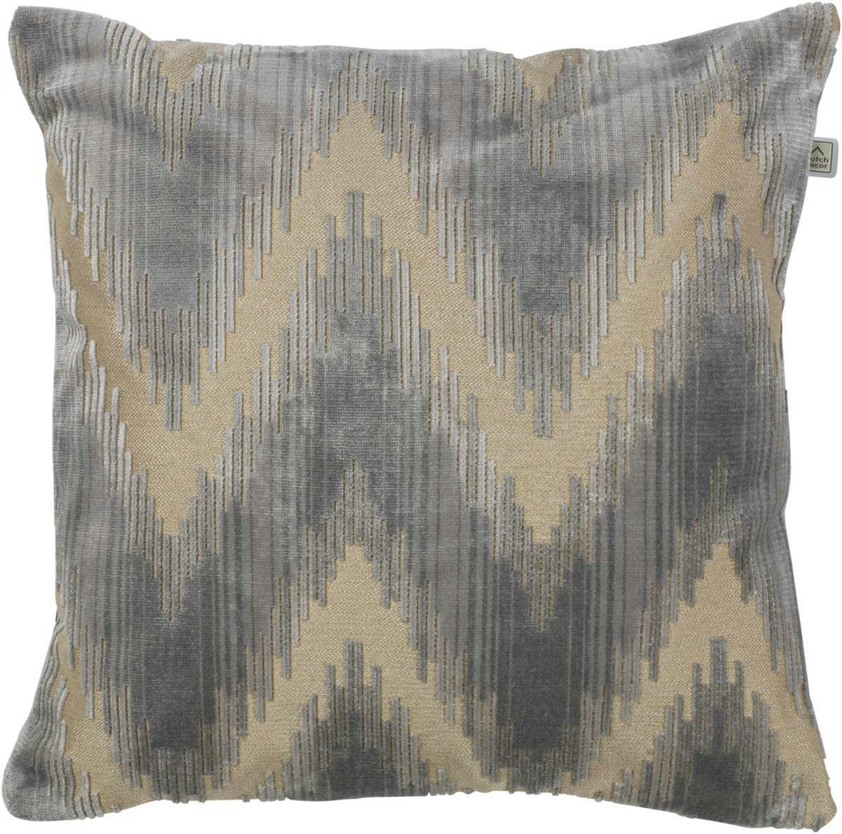 - Coussin - gris en velours 45x45 cm avec motif