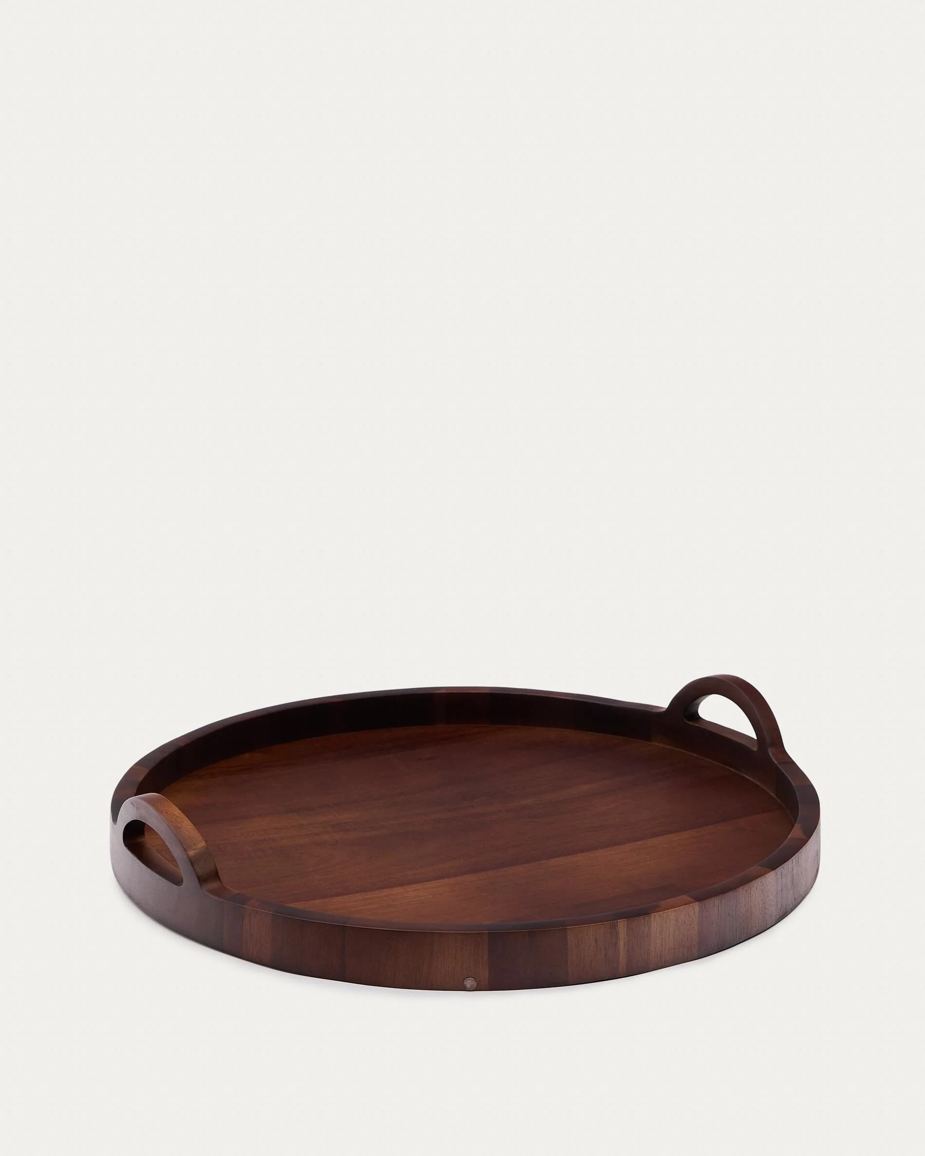 Zoa tray made of acacia wood in a dark finish FSC 100% Ø50 cm