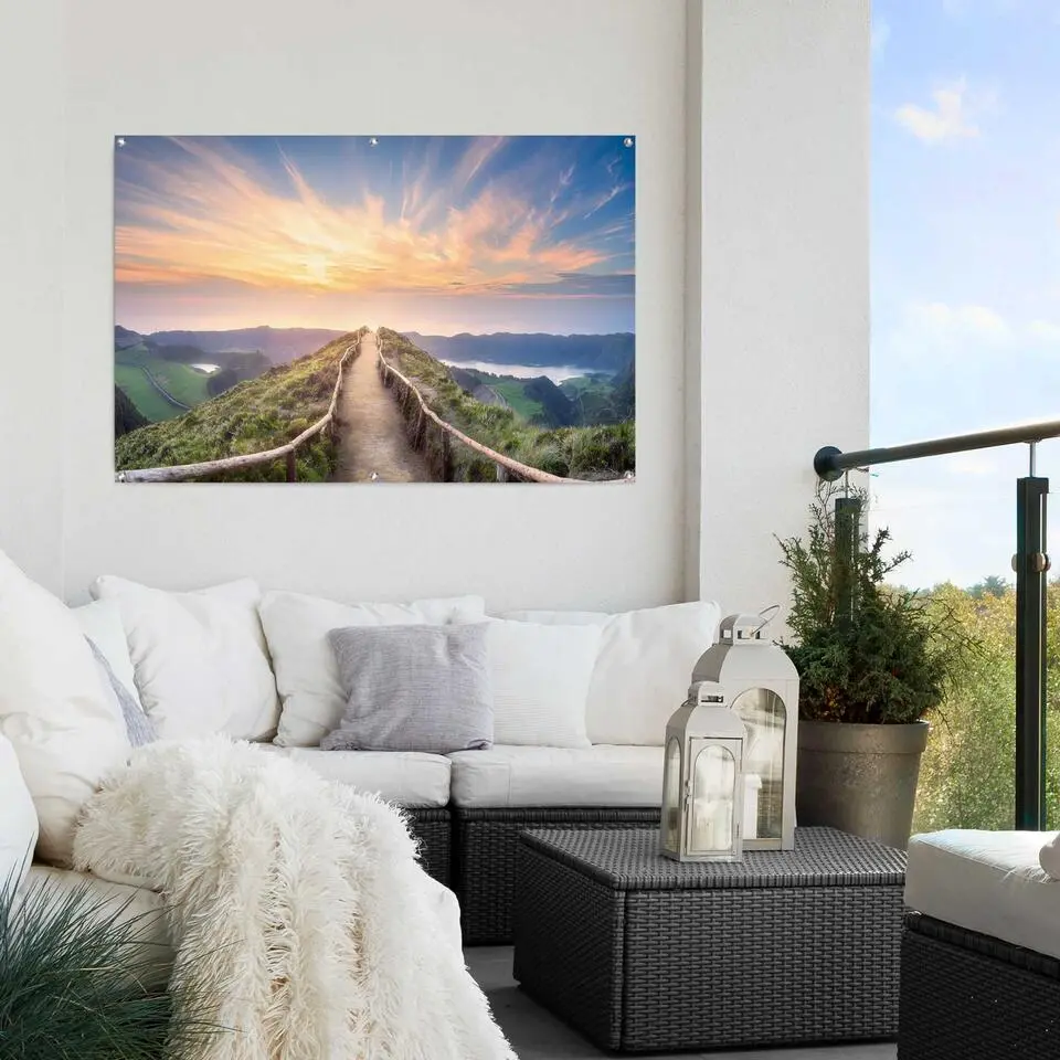 Tuinposter Morgenrood - 80 x 120 - Blauw