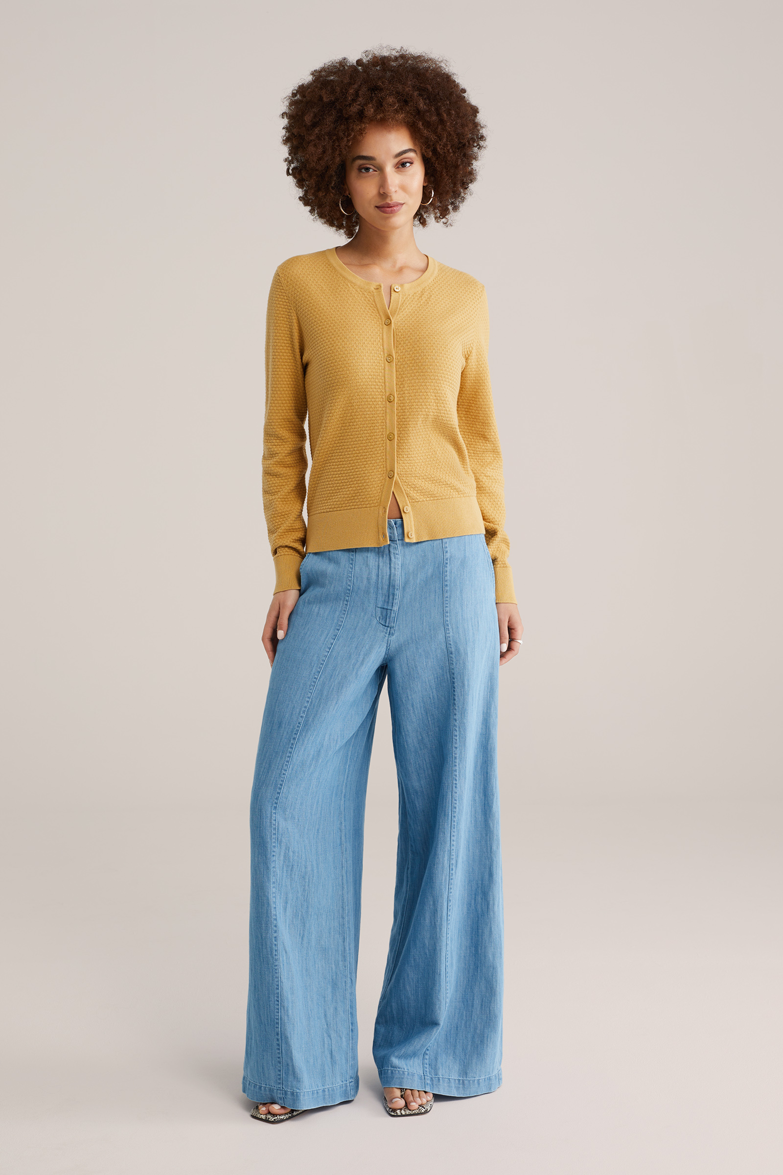 Dames gebreid vest met structuur