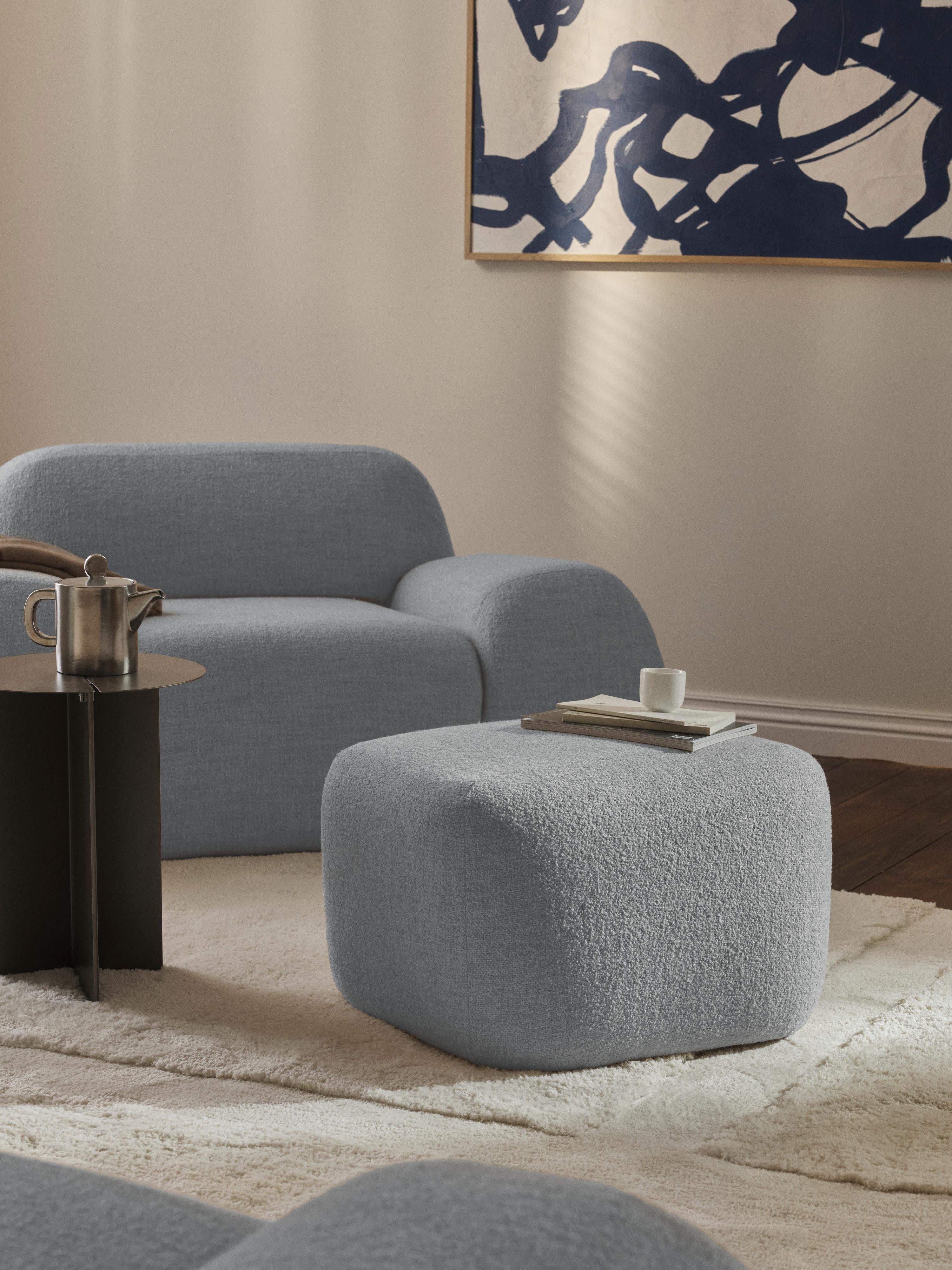 Sofa-Hocker Wolke aus Bouclé