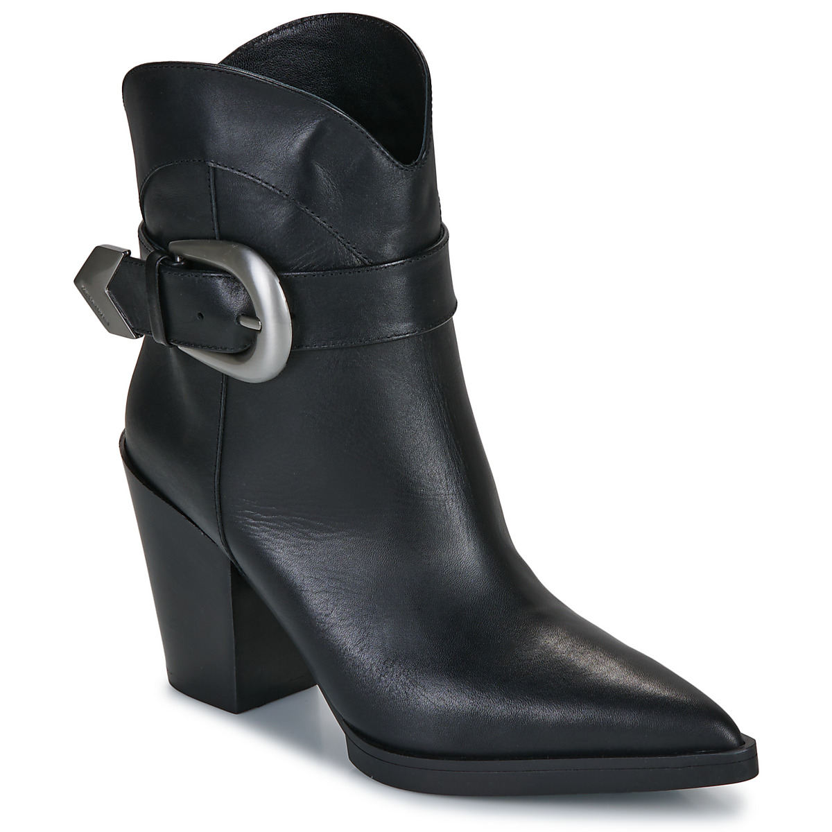 Karl Lagerfeld - KOWBOY Buckle Mid Boot - Black