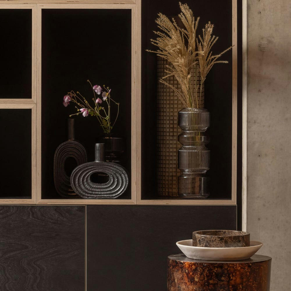 LYLE - Vase en verre H35xD13cm gris