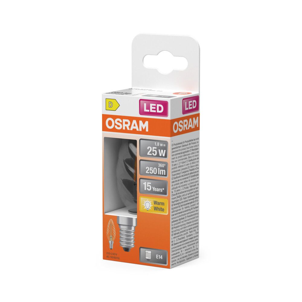 LYSPÆRE OSRAM LED VRIDEN E14 250LM 1.8W