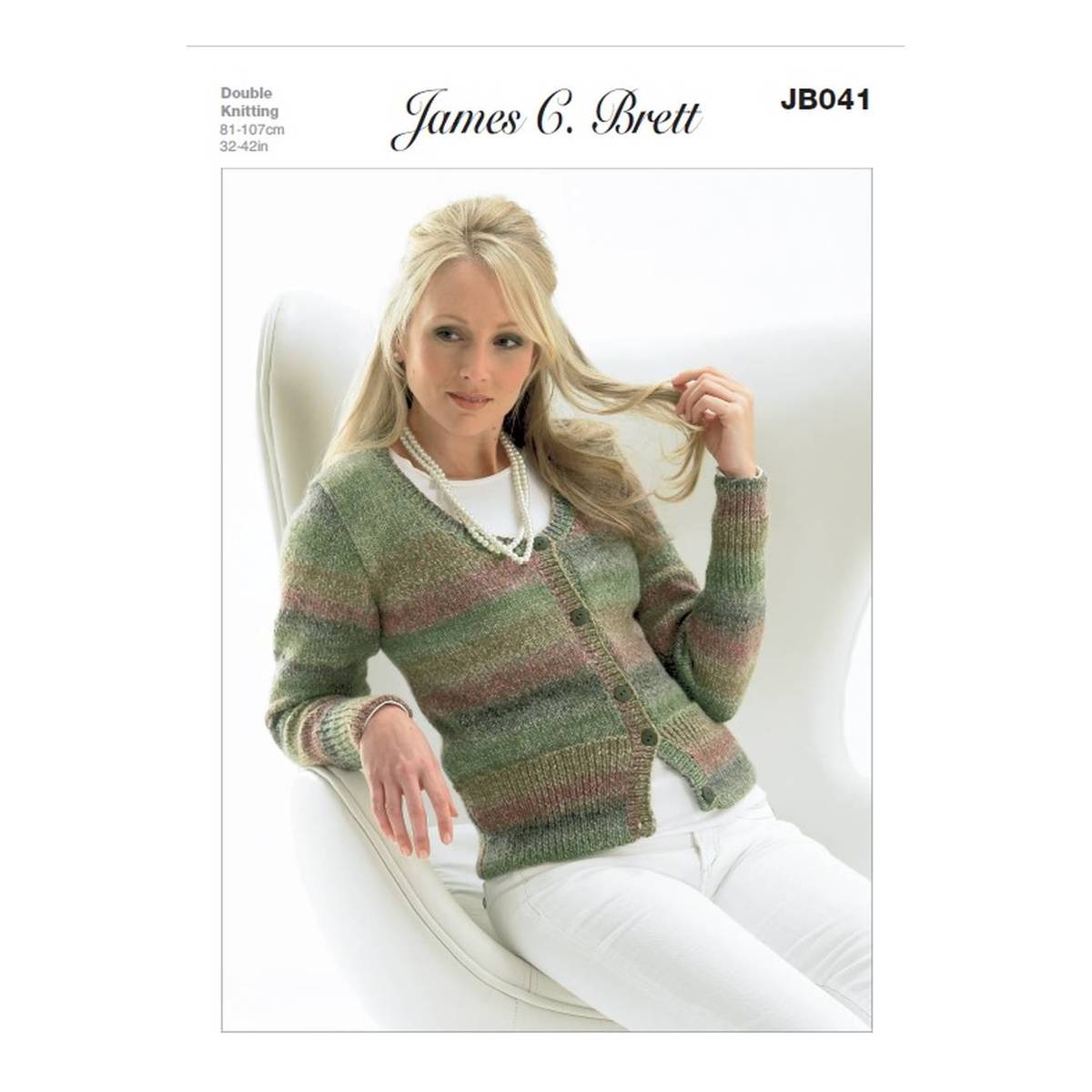 James C Brett Marble DK Ladies Cardigan Pattern JB041