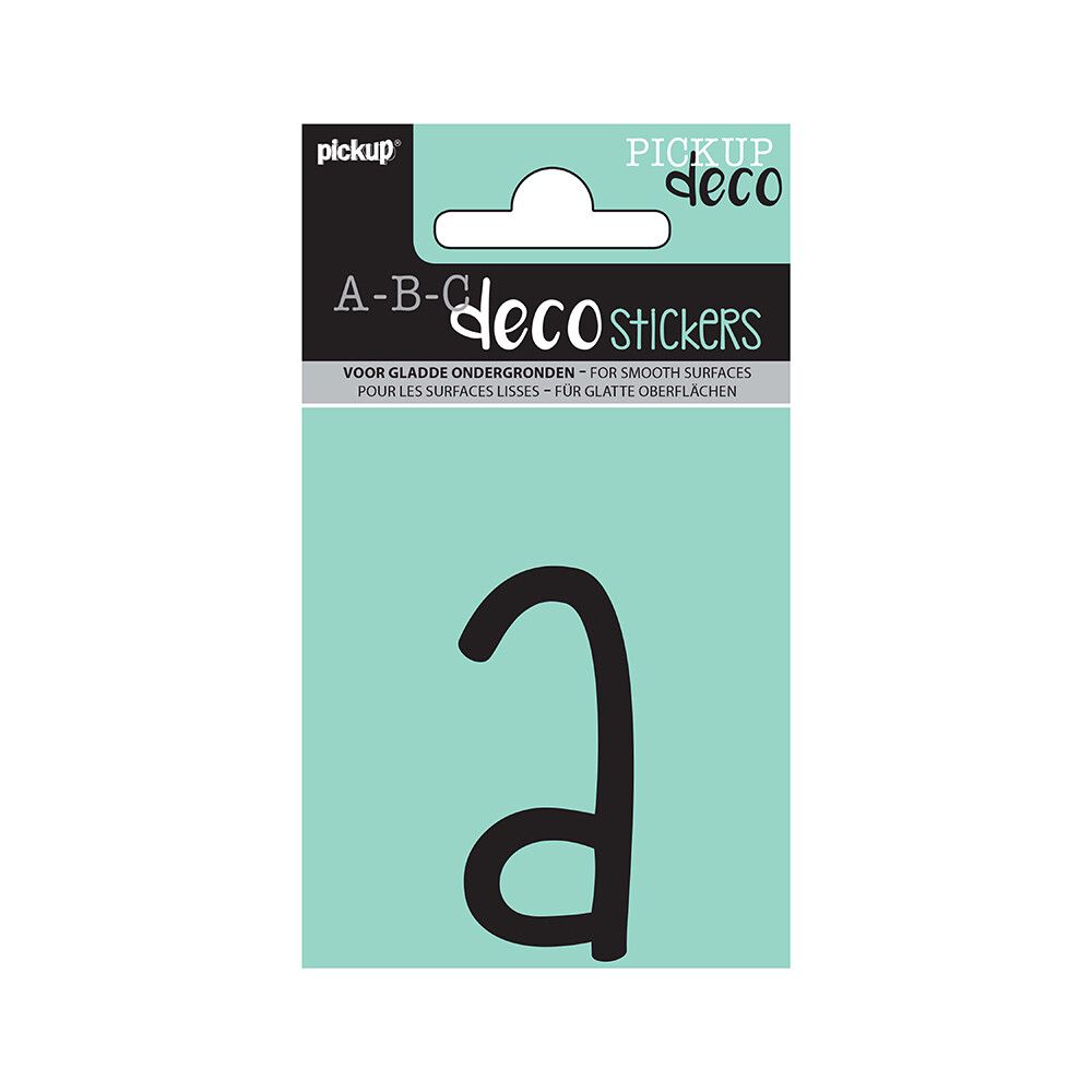 BOKSTAVER PICKUP A ABC DECO MILA 60 MM A SVART