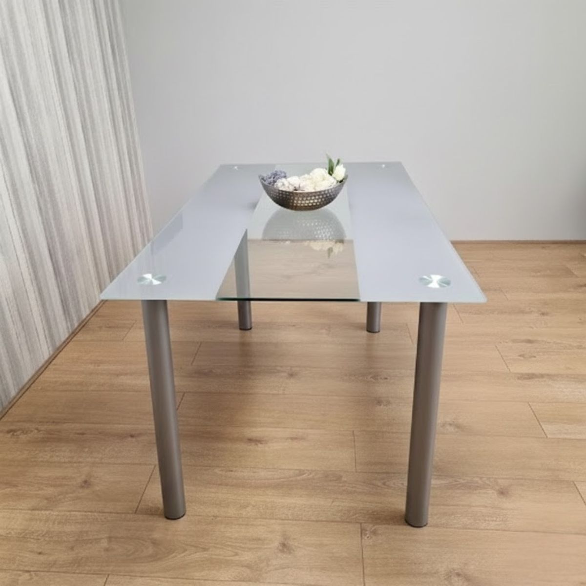 KOSY KOALA Dining Table and 6 Chairs Modern Grey Table With 6 Chairs