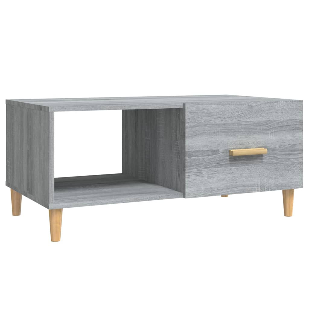 Stolik Kawowy Ława Stół Szary 89.5x50x40 Przegrody Do Salonu Do Pokoju