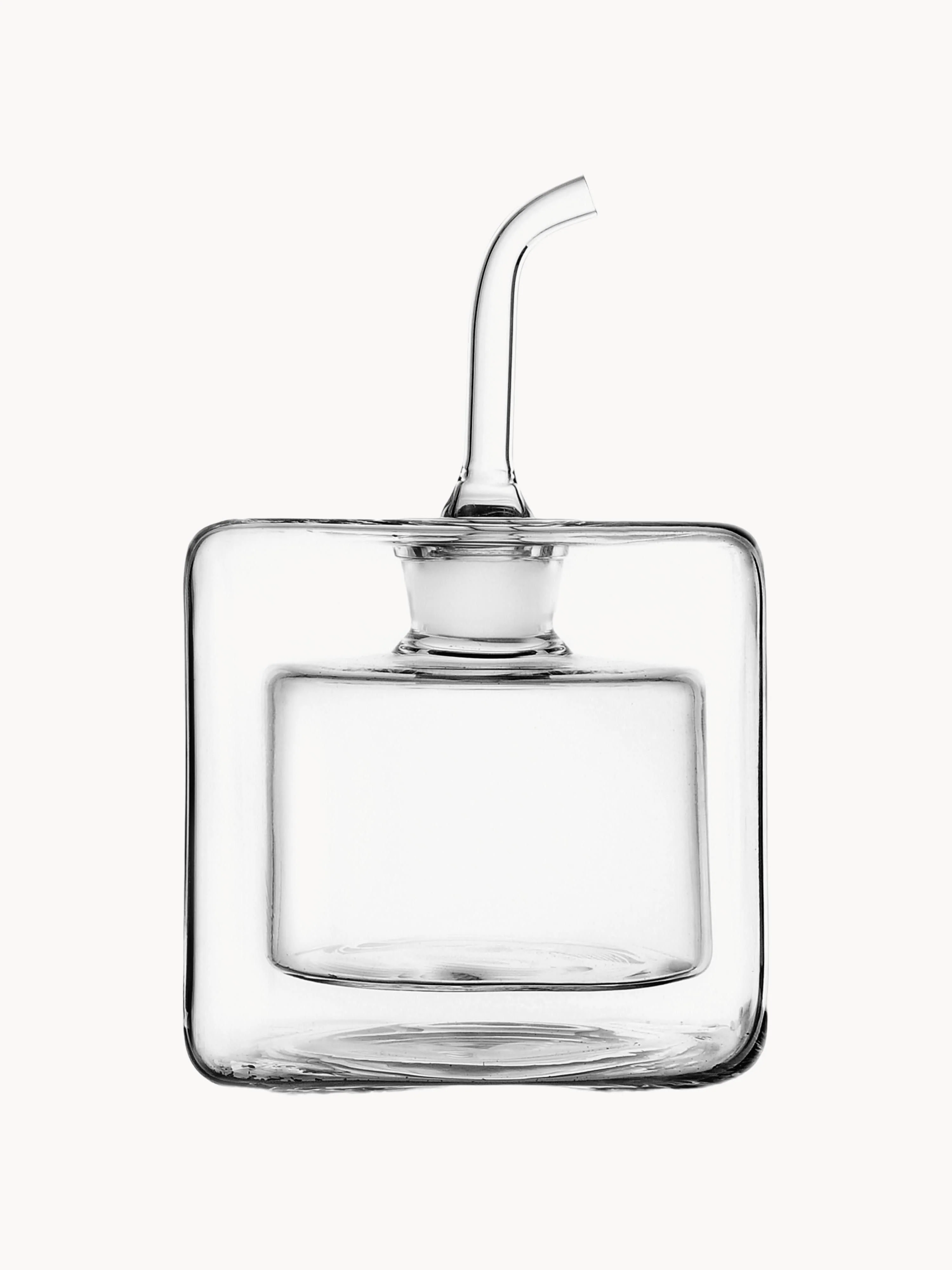 Handgefertigter Essig- und öl-Spender Cube aus Borosilikatglas