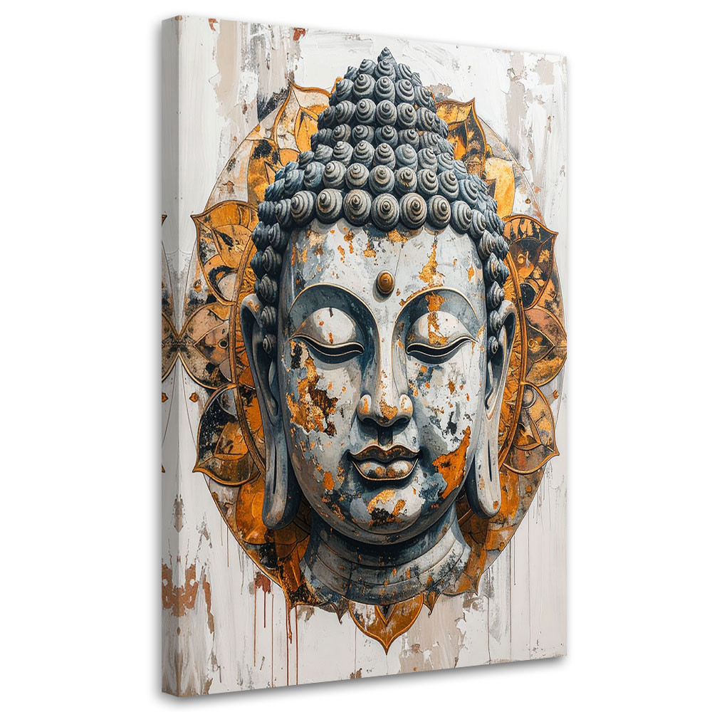 Obraz do salonu sypialni biura hotelu, Głowa Buddy Zen Spa Orient 20x30