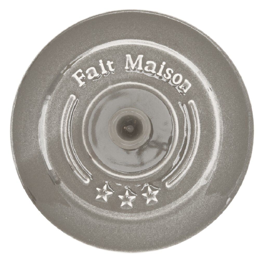 Mini cocotte céramique avec couvercle Ø9.5XH7 cm gris