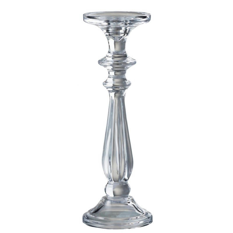 TIBO - Chandelier/bougeoir verre transparent H30,5cm