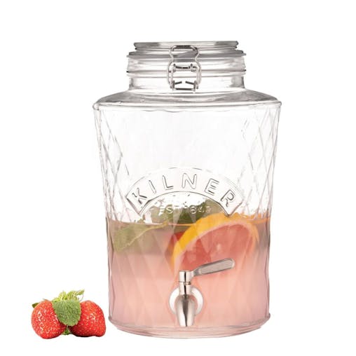 Kilner Diamond Drink Dispenser with Stainless Steel Tap 5L | Set of 2