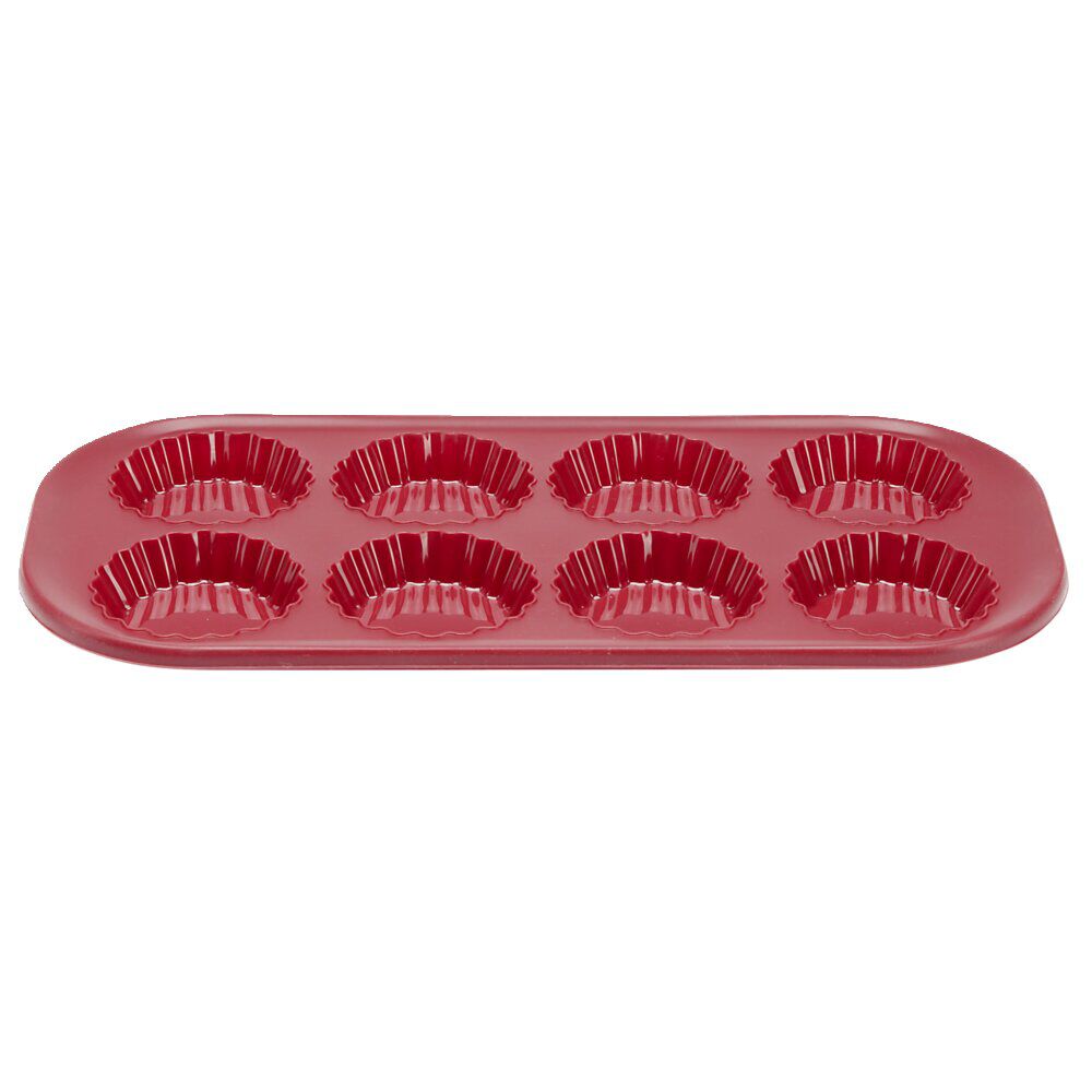 Moule 8 tartelettes silicone et armature acier 35,7x16,9xH2,3cm
