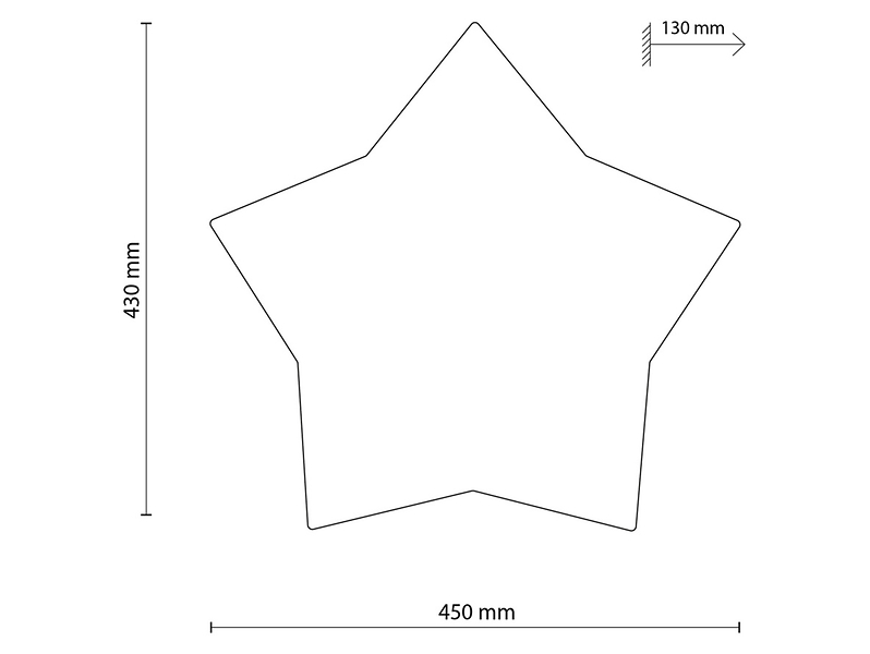Lampa sufitowa Star 2-punktowa tkaninowa szara