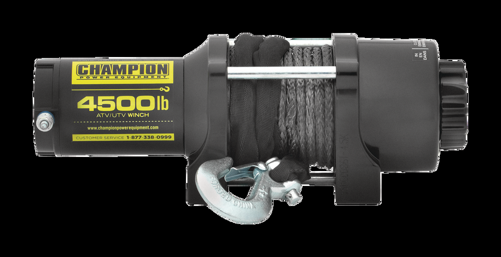 Champion Power Equipment 14051 Synthetic Rope Winch Kit, 4,500-lb