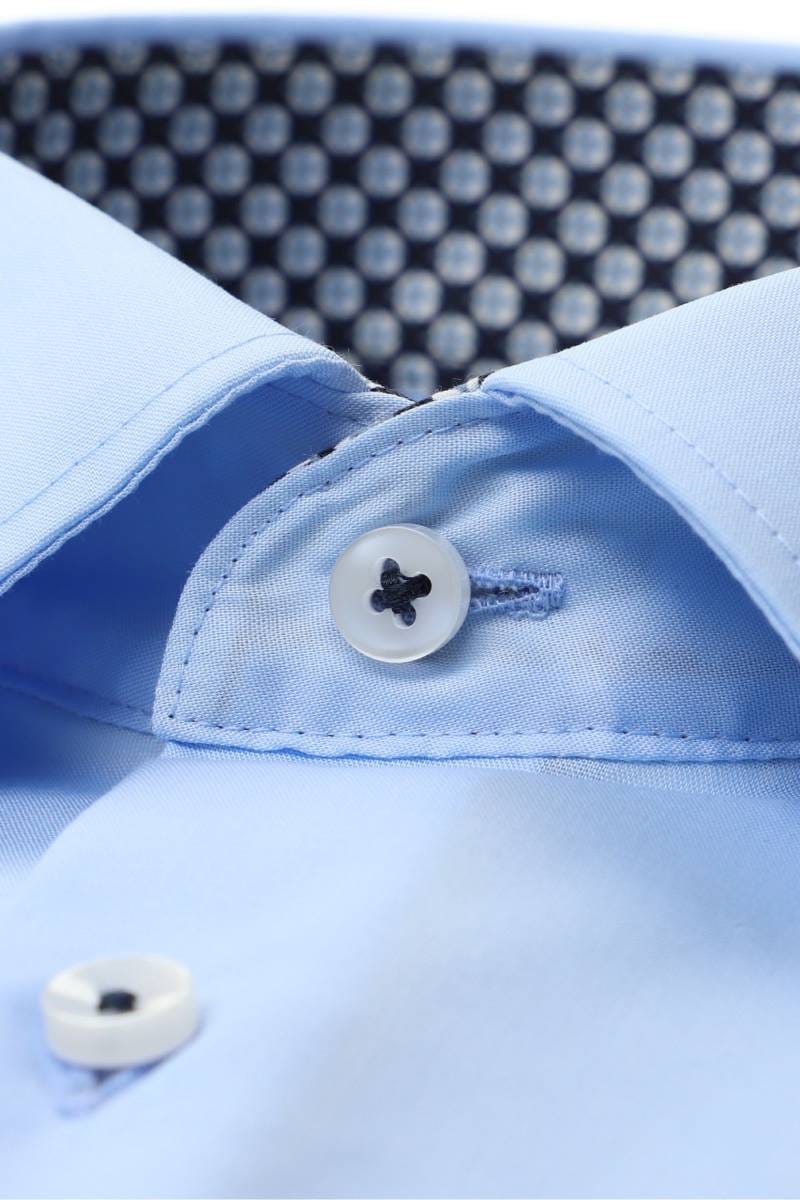 ETERNA Slim Fit Dynamic Cotton Hemd hellblau, Einfarbig (extra langer Arm)