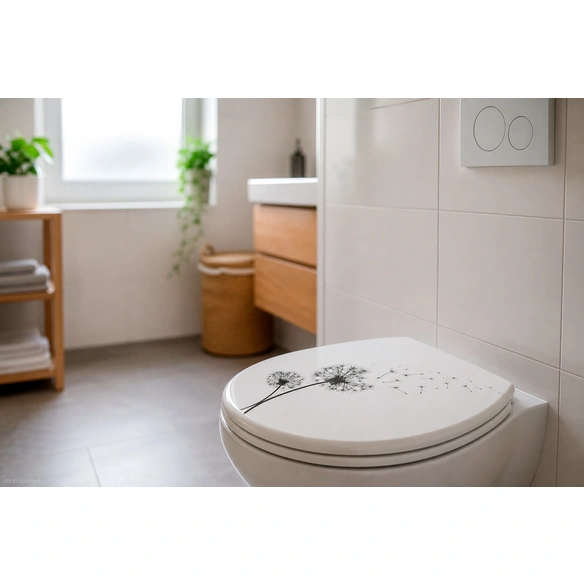 WC-Sitz »PUSTEBLUME«, Duroplast, mit Absenkautomatik