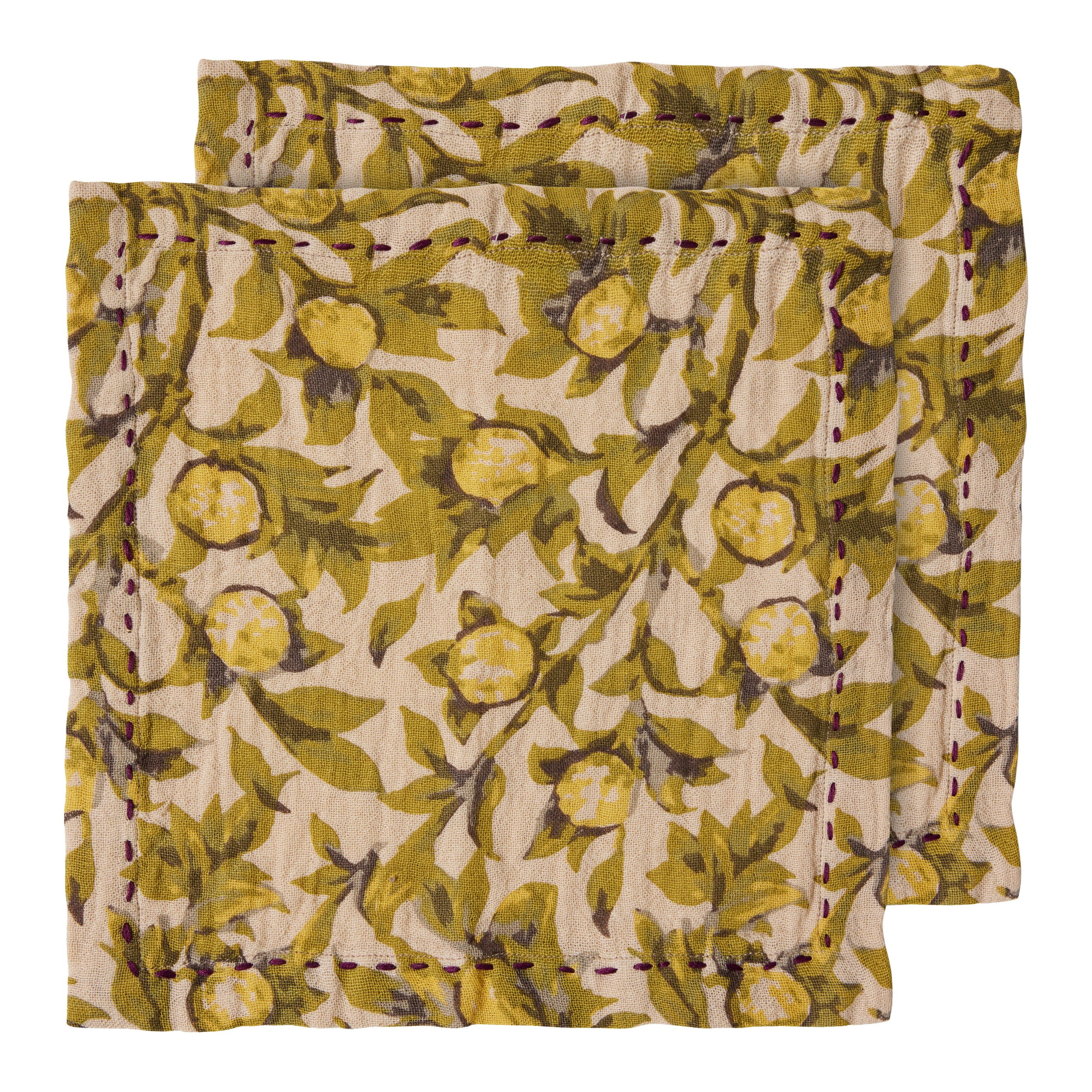 HKliving Mediterranean Olive Servetten - Set van 2