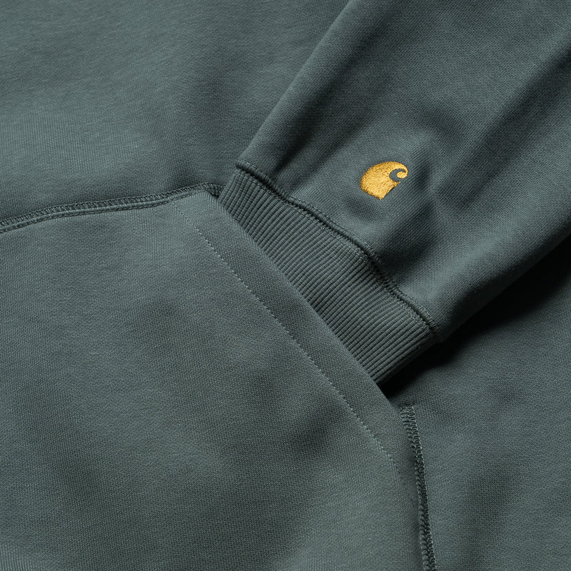 Carhartt WIP Chase Hoodie - Velvet Green/Gold
