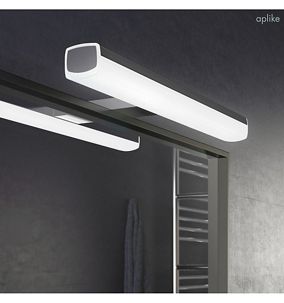Applique miroir de salle de bain LED à crochets multiples - Dimmable de 3000K à 5700K - 30cm - Modèle Lyra