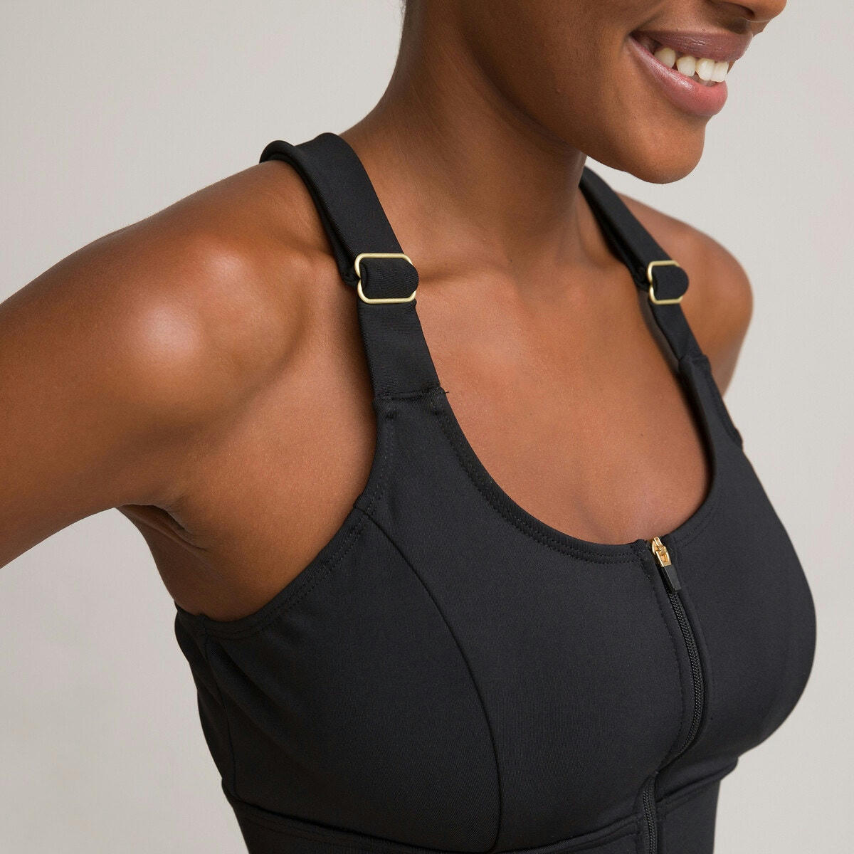 Brassière de sport zippée