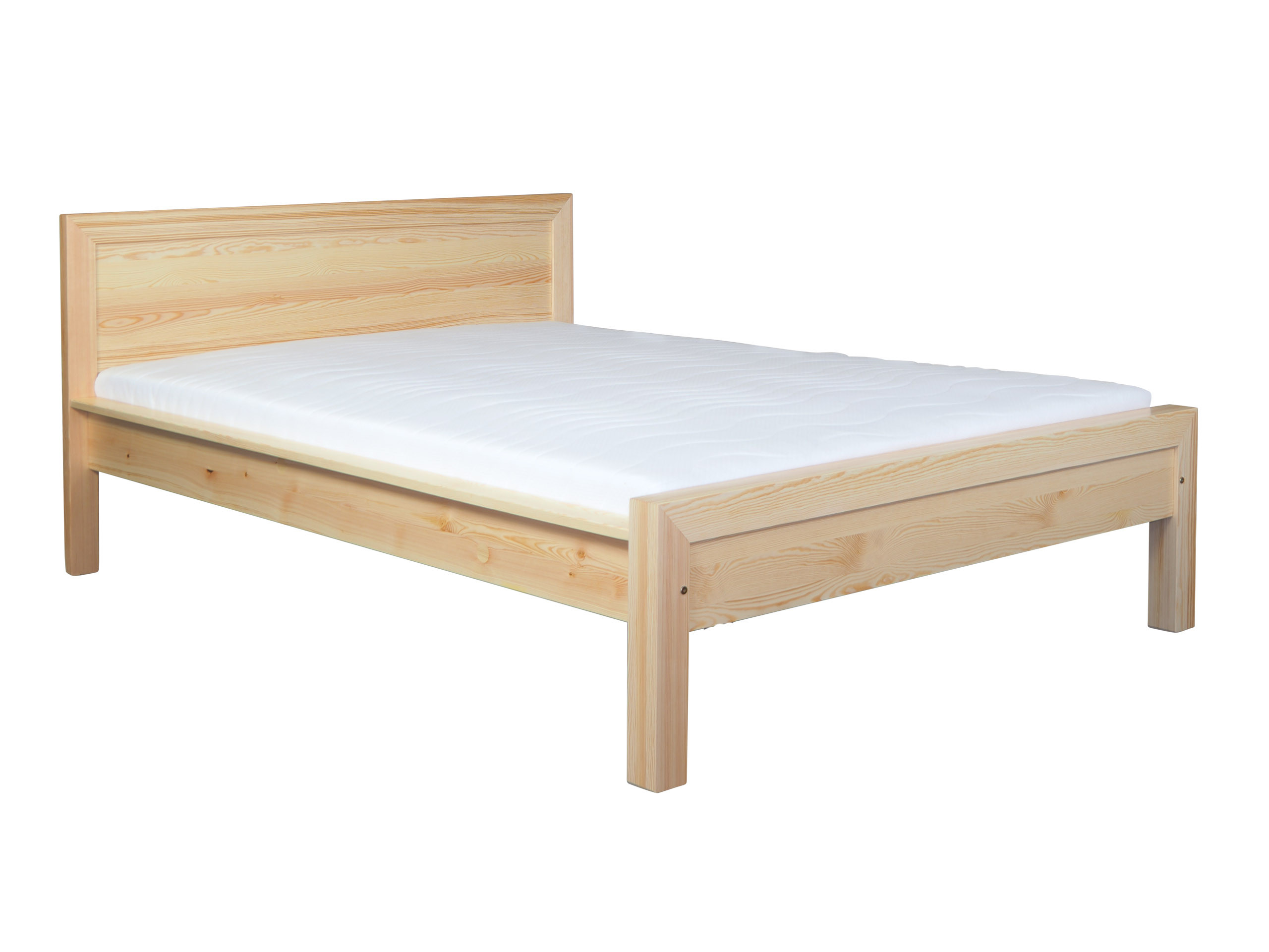 Łóżko 160x200 drewniane PRESTIGE, kolor sosnowy   stelaż
