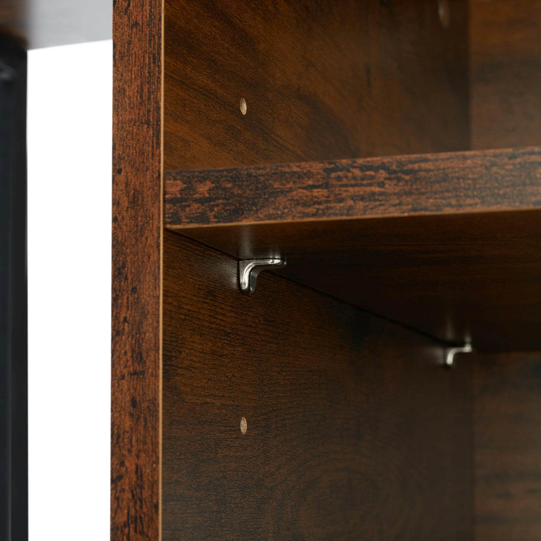 - Meuble TV Style industriel Bois foncé industriel, rustique