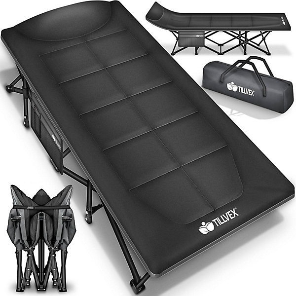 Lit de camping pliable avec sac de transport jusqu'à 200 kg