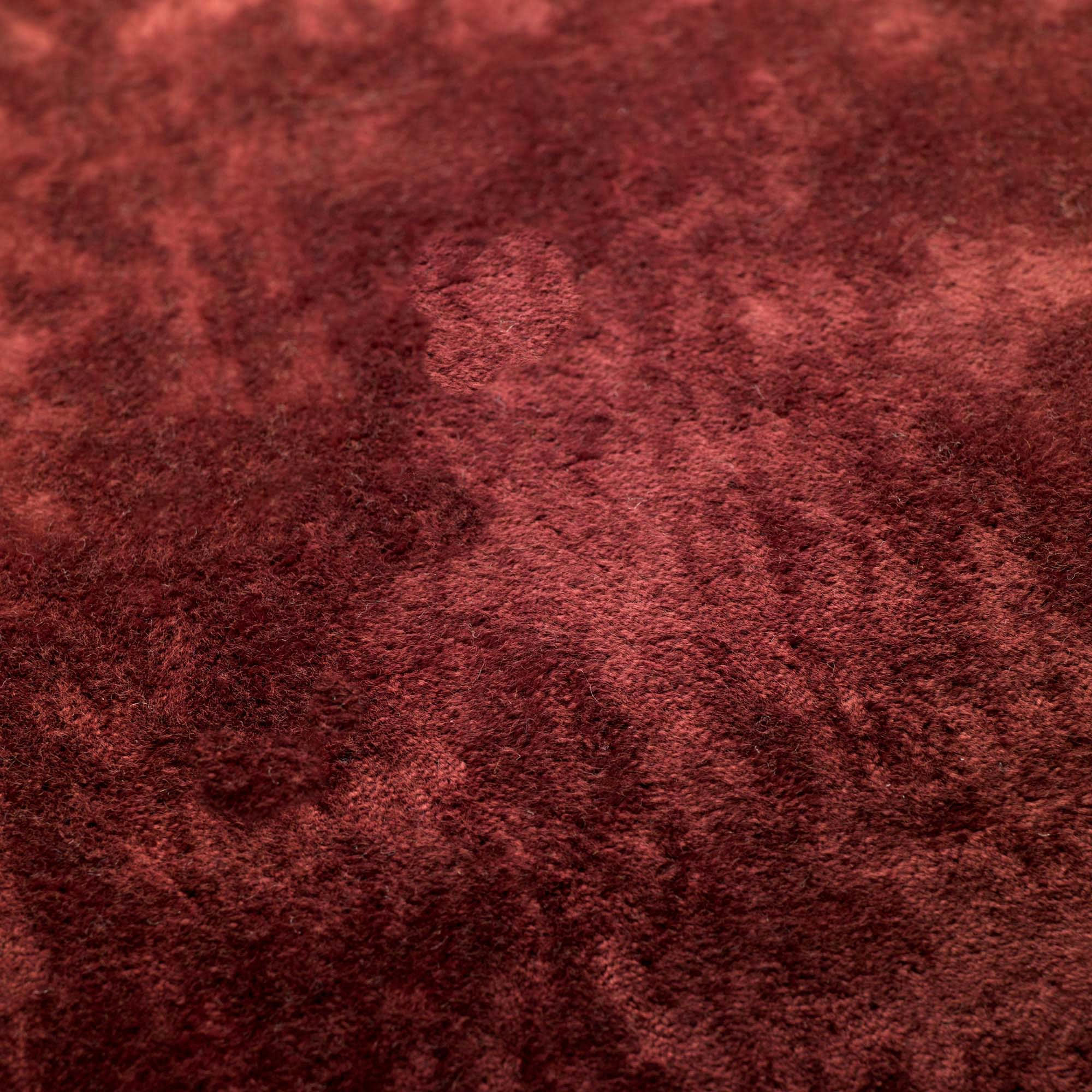 - Coussin rouge en velours 50x50 cm uni