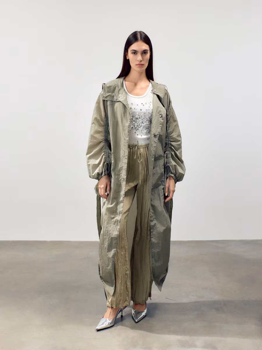 Crease Effect Trousers