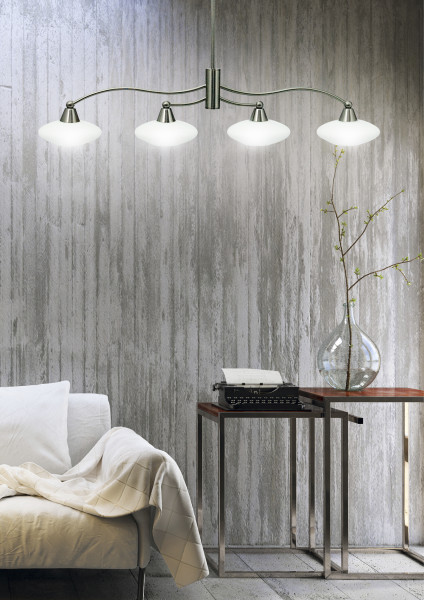 Lampa wisząca srebrno-biała ELISA 4xG9x40W wym: 73x73x13 cm Candellux